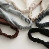 Daiiibabyyy  New Fashion Bohemian Solid Color Hair Scrafs Turban Headband Sweet Cotton Headscarf Triangle Bandanas For Women Hair Accessories