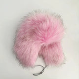 Daiiibabyyy  Imitation Raccoon Fur Thunderbolt Hats Women Winter Padded Thickened Ear Protection Caps Y2K Sexy Plush Ski Cap Outdoor Riding