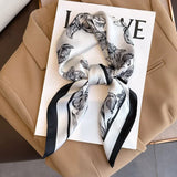 DAIIIBABYYY  -  New Silk Square Scarf Women Luxury Floral Print Kerchief Soft Satin Hairband Hands Bag Ribbon Foulard Hijab Neckerchief Headband