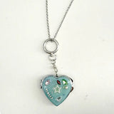 Daiiibabyyy  Harajuku Kawaii Glitter Blue Star Pendant Necklaces for Women Y2K Charm 90s Aesthetic Crystal Mirror Necklace Accessories Punk