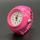 DAIIIBABYYY  -  Kids Cute Cartoon Number Watch Finger Rings Mini Clock Watches Elastic Strap Ring Women Men Funny anillos Jewelry Gift