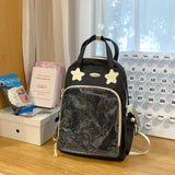 Daiiibabyyy  Ita Backpack Autumn High-capacity Canvas School Bag Transparent Preppy Style Girls Rucksack Teenage Display Bolsa Mujer Сумка