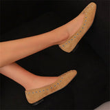 DAIIIBABYYY  -  Summer New Style Women's Big Size 48 Shoes Height 1.5 CM flat bottom Casual single Shoes Shallow mouth Square head Lazy Shoes