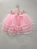Daiiibabyyy  Pink Mesh Skirts for Sweet Girls Summer Bows Decoration Elastic Waist Lolita Style Cute Multilayered Skirt