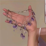 Daiiibabyyy  Old Wind Imitation Sea Blue Treasure White Crystal Freshwater Pearl Glass Pendant Women's Banquet Jewelry Sea Necklace