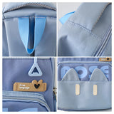 Daiiibabyyy  4Pcs/Set Large Capacity 4 in 1 Backpack Multifunction Casual Book Bag School Rucksack Breathable College Backpack Students