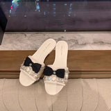 Daiiibabyyy  Summer New Womens Shoes Luxury Rhinestone Flat Slippers for Woman Comfortable Vacation Casual Shoes Designer Shoes Zapatos Mujer