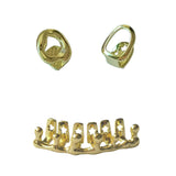 Daiiibabyyy  Personalized Fashionable Hollowed-Out Drop Earrings - Hip Tooth Accessories - Holiday Party Gifts