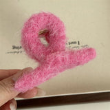 DAIIIBABYYY  -  New Autumn And Winter Plush Geometric rectangle M-Shape Hair Clip Fashion Simple Shark Clip Hair Accessories For Woman Girls