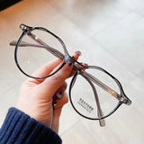 Daiiibabyyy  Blue Light Blocking Eyeglasses Frame Fashion Style Round Shape Glass Frames for Men Women TR90 Material Female Glass