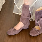 Daiiibabyyy 2024 Purple Mid-Calf Denim Sandals Boots Womens Western Modern New In Boots Ladies Boots Footwear Black Female Mary Jane Shoes