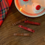 DAIIIBABYYY  -  Retro New Year's red bow hairpin simple temperament one-word hairpin female bangs broken duck bill clip hairpin Hair accessories