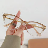DAIIIBABYYY  -  Fashion Vintage Cat Eye Anti Blue Light Glasses Women Triangle Metal Frame Female Anti Radiation Eye Protection Spectacles Очки