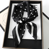 DAIIIBABYYY  -  New Spring Square Neck Scarf Women Bandana Hair Band Design Print Dot Female Foulard Headband Shawl Wrap Neckerchief