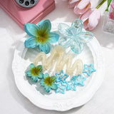 DAIIIBABYYY  -  10pcs multi-color hollow star BB clip, frangipani, wave grab clip combination set, washing tray hair shark clip hair ornament