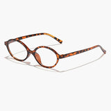 DAIIIBABYYY  -  Sexy Small Oval Leopard Sunglasses Women Lovely Ins No Makeup Plain Glasses Frame Men Eyewear Cute Decorative Computer Glasses