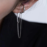 DAIIIBABYYY  -  Goth Gold Silver Color Letter C Earcuff Tassel Chain Ear Cuff Fake Piercing Faux Earrings for Women Korean Fashion Clips Jewelry
