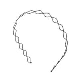 Daiiibabyyy  Creative Cross Wave Shape Headband Spring Shape Double Layer Thin Metal Hair Hoop Elastic Headwear Men Hair Bands Wash Face