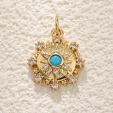 DAIIIBABYYY  -  1 pieces Vintage Zircon Twist Sun Charms Pendants DIY Bracelet Earring Jewelry Making Supplies Wholesale ﻿