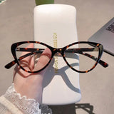 DAIIIBABYYY  -  Retro Blue Green Oval Small Frame Glasses Frame Women's Anti Blue Light Glasses New Fashion Y2K Style Eyeglasses Frame