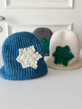 Daiiibabyyy  Crochet Snowflake Knitted Beanies Cap For Men&Women Winter Warm Unisex Hooded Hat Balaclava Cap Outdoor Ski Beanie Coldproof Hat