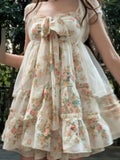 Daiiibabyyy  Japanese Vintage Sweet Elegant Summer Dress Women Y2k Chic Design Kawaii Dress Harajuku Aesthetic Casual Lovely Retro Outfit New
