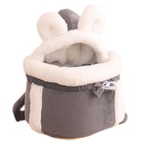 DAIIIBABYYY  -  Pet Carrier Bag Cat Dogs Plush Backpack Outdoor Travel Walking Winter Warm Nest Kitten Puppy Hanging Chest Portable Travel Carri