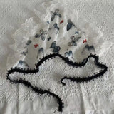 Daiiibabyyy  French Retro Lace Butterfly Triangle Scarf Tie Hair Bands Summer Female Thin Hair Band Travel Photo Seaside Sweet Cute Hair Band