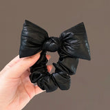 DAIIIBABYYY  -  Temperament retro style fabric bow hair rope women's 2024 new high-end large intestine hair band hair rope