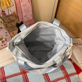 Daiiibabyyy  Transparent Y2k Aesthetic Ins Shoulder Tote Bags Women Fashion Preppy Ita Bag All Match Zipper Kawaii Star Handbags Crossbody