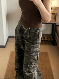 DAIIIBABYYY  -  Women Camouflage Cargo Pant Y2K Streetwear Low Waist American Trousers Vintage Loose Casual Bf Hip Hop Pockets Fall Pants