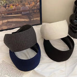 DAIIIBABYYY  -  New Korean Knitted Headband Women's Fitness Sports Style Widened Pit Strip Headband Headband High-end Wash Fashion Headgear