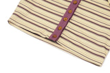 Daiiibabyyy  Women Striped 2 Piece Outfit Long Sleeve Button Cropped Top High Waist Mini Bodycon Skirt Set Y2K Casual Matching Suit Streetwea