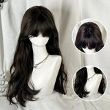 Daiiibabyyy  Natural Coconut Milk Long Straight Hair Full Head Cover Lolita Cosplay Wig Realistic Daily Fake Hair for Women