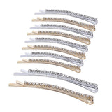 Daiiibabyyy  Shiny Rhinestone Hairpins for Women Fashion Simple Gold Silver Color Hair Clip Girl Hair Accessories Hairgrips Jewelry Gift