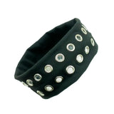 DAIIIBABYYY  -  Punk Fashion Hollowed Out Eyelets wide Headband Metal Rock Elastic Headband Rock Steampunk Headbands for Women Hair Accessories