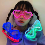 DAIIIBABYYY  -  Halloween Party Glasses New Luminous LED Glasses Colorful Lighting Bar Nightclub Men Women Disco Dancing Eyewear Birthday Gift