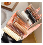 DAIIIBABYYY  -  Fashion Ponytail Elastic Hair Bands Rubber Hair Ties Bundle Scrunchies Telephone Wire Hair Accessories Hairbands Women Headband