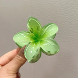 Daiiibabyyy  Bohemian Flower Hair Claw Clip For Women Sweet Floral Hair Claws Crab Clamp Barrettes Hawaiian Headwear Beach Accessories Girl