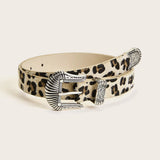 DAIIIBABYYY  -  Fashion and Personality Belt Female Design Feeling Small Leopard Print Snake Skin Cool Cool Spice Girl Style All-In-One Belts