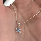 Daiiibabyyy  New Shiny Zircon Necklace for Women Flower Heart Starburst Pendant Necklace Sweet Lovely Banquet Party Jewelry Accessories Gifts