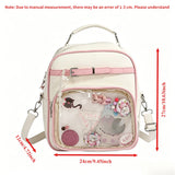 Daiiibabyyy  New Women Fashion Casual Backpack Preppy Style One Shoulder Crossbody Handbag Original Niche Design Girl Ulzzang Ita Bag