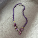 DAIIIBABYYY  -  Trendy Beaded Chain Resin Heart Pendant Necklace for Women Girls New Color Clavicle Chain Delicate Jewelry Gift