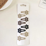 DAIIIBABYYY  -  8PC Khaki simple BB Hair Side Clips for Women Girls School Hairpin Accessory Headwear Ornament