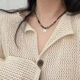 DAIIIBABYYY  -  National Style Color Beads Butterflies Necklace Female Temperament Thin Rope Collarbone Chain Adjustable Chain Jewelry
