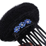 Daiiibabyyy  Pluffy Flower Puff Hair Head Cushion Invisible Braid DIY Hair Styling Tool Hair Clip Sponge Hair Base Lady