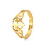 DAIIIBABYYY  -  Jesus Cross Love Stainless Steel Open Ring Women's Faith Christian Guardian Fashion Party Gift Jewelry New 2024
