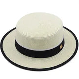 DAIIIBABYYY  -  New Summer Fashion Straw Hat Womrn Female Flat Brim Sun Protection Cap Outdoor Travel Beach Sun Hats