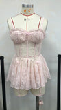 Daiiibabyyy  Beauty Back Nightgowns Women Sleepwear Sexy Lingerie V-neck Suspender Nightdress Female Slim Waist Thin with Chest Pad Nighties