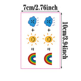 Daiiibabyyy  1pc Rainbow Sun and Rain Temporary Tattoo, Arm, Back, Shoulder, and Leg Tattoo Stickers Rainbow Sun and Rain Tattoo Stickers